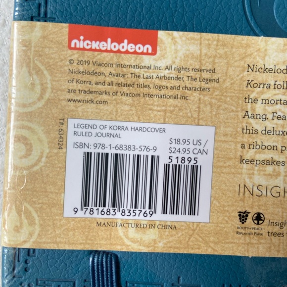 *NEW!* Legend of Korra hardcover ruled journal - Picture 3 of 5